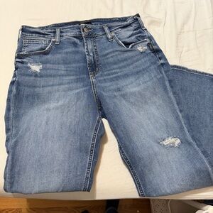 Silver Jeans Women's Avery Slim Boot Light Blue Jeans 14